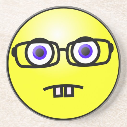 ギークおっちょこちょいの顔コースター コースター (正面)