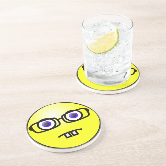 ギークおっちょこちょいの顔コースター コースター (側面)