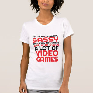 ギークおもしろいとゲーマーガール用ゲームTシャツ Tシャツ