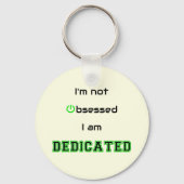 ギークおもしろい文字は執着していない キーホルダー (正面)