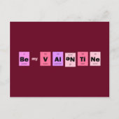 ギークのおたく科学は私のバレンタインです シーズンポストカード (正面)