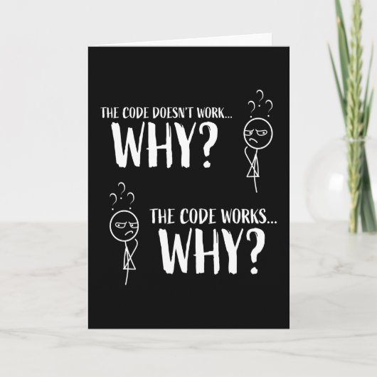 ギークのおもしろいコーディング・プログラマー・ギフト カード (正面)