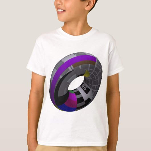 ギークのユーモアのTシャツ、B式知能検査カード管 Tシャツ (正面)