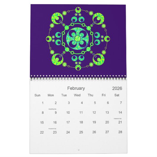 ギークの上品2015のカレンダーのエイリアンの穀物の円の宇宙 カレンダー (2月 2026)