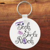 ギークの女の子の石 キーホルダー (正面)