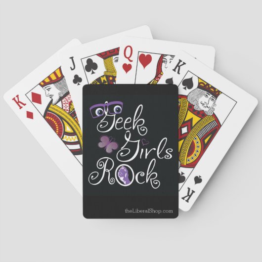 ギークの女の子の石 トランプ (裏面)