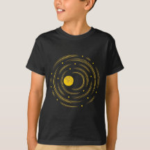 ギークの抽象的な星および月の子供の長袖