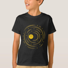 ギークの抽象的な星および月の子供の長袖 Tシャツ