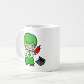 ギークの男の子 コーヒーマグカップ (正面左)