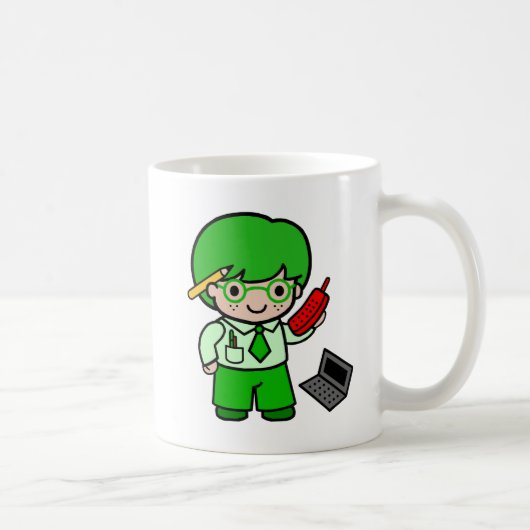 ギークの男の子 コーヒーマグカップ (右)