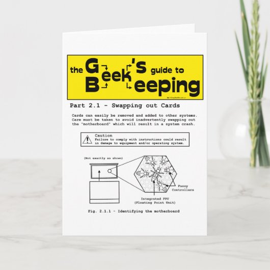 ギークの養蜂（カードの交換） – グリーティングカード (正面)