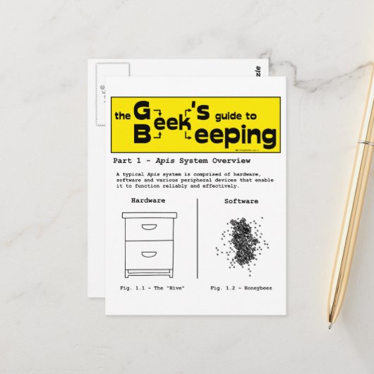 ギークの養蜂(システムの概要) – はがき (正面/裏面インサイチュ)