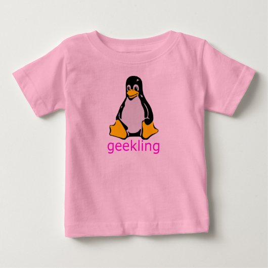ギークのGeeklingの小さいワイシャツ ベビーTシャツ (正面)