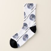 ギークは、地球の青い大理石の地球を相続する ソックス (左外側)