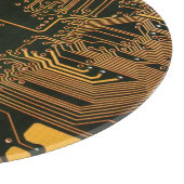 ギークアウトおたくPCBオレンジ色の電子回路基板 カッティングボード (角)