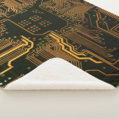 ギークアウトおたくPCBオレンジ色の電子回路基板 シェルパブランケット (3/4)