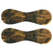 ギークアウトおたくPCBオレンジ色の電子回路基板 ソフトボール (パネル)