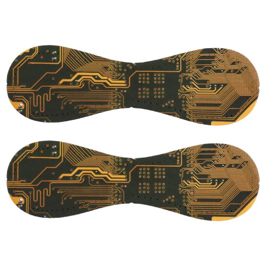 ギークアウトおたくPCBオレンジ色の電子回路基板 ソフトボール (パネル)