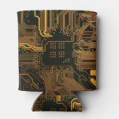 ギークアウトおたくPCBオレンジ色の電子回路基板 缶クーラー (裏面)