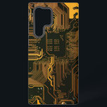 ギークアウトおたくPCBオレンジ色の電子回路基板 SAMSUNG GALAXY S22 ULTRAケース<br><div class="desc">PCB回路基板のギフトギークまたはおたくのためのギフト。私たち全員のコンピュータおたくまたはギークのための1つ。このPCB電子回路基板でおたくをギークする。プリント基板または電子回路基板のクローズアップ写真。</div>
