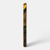 ギークアウトおたくPCBオレンジ色の電子回路基板 SAMSUNG GALAXYケース (左側面)