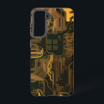 ギークアウトおたくPCBオレンジ色の電子回路基板 SAMSUNG GALAXY S21ケース<br><div class="desc">PCB回路基板のギフトギークまたはおたくのためのギフト。私たち全員のコンピュータおたくまたはギークのための1つ。このPCB電子回路基板でおたくをギークする。プリント基板または電子回路基板のクローズアップ写真。</div>