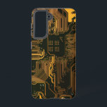 ギークアウトおたくPCBオレンジ色の電子回路基板 SAMSUNG GALAXY S21ケース<br><div class="desc">PCB回路基板のギフトギークまたはおたくのためのギフト。私たち全員のコンピュータおたくまたはギークのための1つ。このPCB電子回路基板でおたくをギークする。プリント基板または電子回路基板のクローズアップ写真。</div>