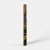 ギークアウトおたくPCBオレンジ色の電子回路基板 SAMSUNG GALAXYケース (右側面)