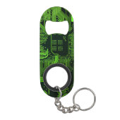 ギークアウトおたくPCBグリーン電子回路基板 キーホルダー栓抜き (裏面)