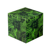 ギークアウトおたくPCBグリーン電子回路基板 フォトキューブ (裏面アングル)