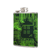 ギークアウトおたくPCBグリーン電子回路基板 フラスク (左)