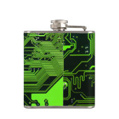 ギークアウトおたくPCBグリーン電子回路基板 フラスク (裏面)