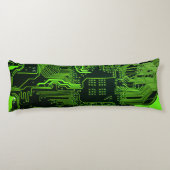 ギークアウトおたくPCBグリーン電子回路基板 ボディピロー (裏面)