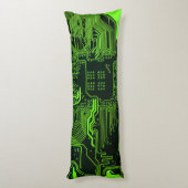 ギークアウトおたくPCBグリーン電子回路基板 ボディピロー (裏面 (縦))
