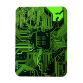 ギークアウトおたくPCBグリーン電子回路基板 マグネット (縦)