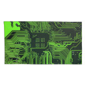 ギークアウトおたくPCBグリーン電子回路基板 枕カバー (裏面-右)
