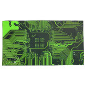 ギークアウトおたくPCBグリーン電子回路基板 枕カバー (正面右)