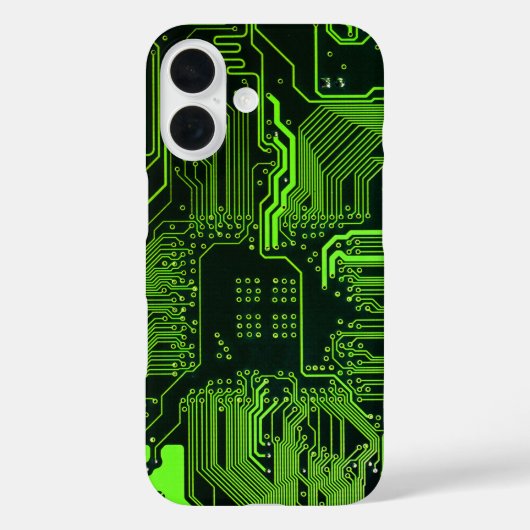 ギークアウトおたくPCBグリーン電子回路基板 Case-Mate iPhoneケース (裏面)