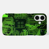 ギークアウトおたくPCBグリーン電子回路基板 Case-Mate iPhoneケース (裏面 (横))