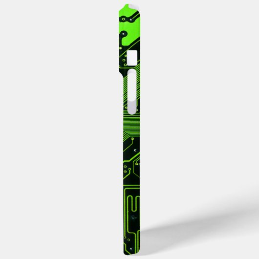 ギークアウトおたくPCBグリーン電子回路基板 Case-Mate iPhoneケース (裏面 / 左)