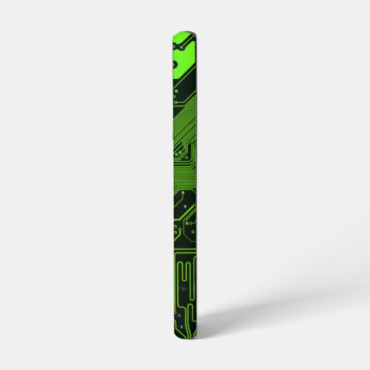 ギークアウトおたくPCBグリーン電子回路基板 SAMSUNG GALAXYケース (左側面)