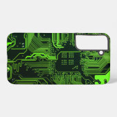 ギークアウトおたくPCBグリーン電子回路基板 SAMSUNG GALAXYケース (裏面横)