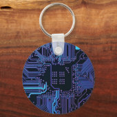 ギークアウトおたくPCB青色電子回路基板 キーホルダー (裏面)