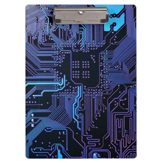 ギークアウトおたくPCB青色電子回路基板 クリップボード (正面)