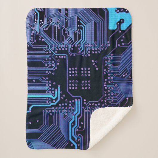 ギークアウトおたくPCB青色電子回路基板 シェルパブランケット (正面)
