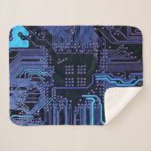 ギークアウトおたくPCB青色電子回路基板 シェルパブランケット (正面(横))