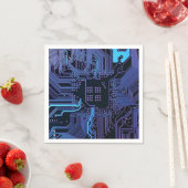 ギークアウトおたくPCB青色電子回路基板 スタンダードカクテルナプキン (インサイチュ)