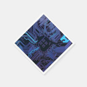 ギークアウトおたくPCB青色電子回路基板 スタンダードカクテルナプキン (角)