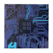 ギークアウトおたくPCB青色電子回路基板 タイル (正面)