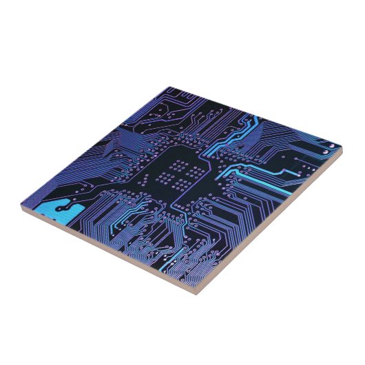 ギークアウトおたくPCB青色電子回路基板 タイル (側面)